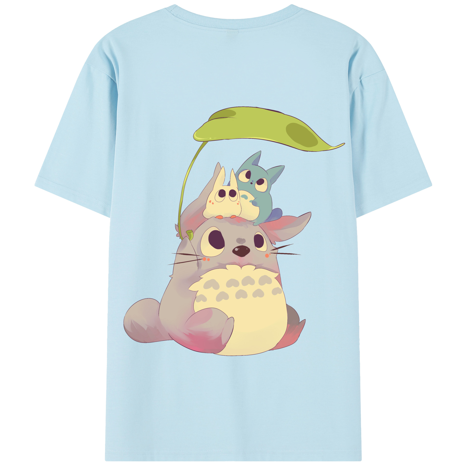 （画像用） となりのトトロ 草壁メイ 草壁サツキ My Neighbor Totoro Satsuki Kusakabe Mei Kusakabe 綿100％半袖Tシャツ（背面プリント）
